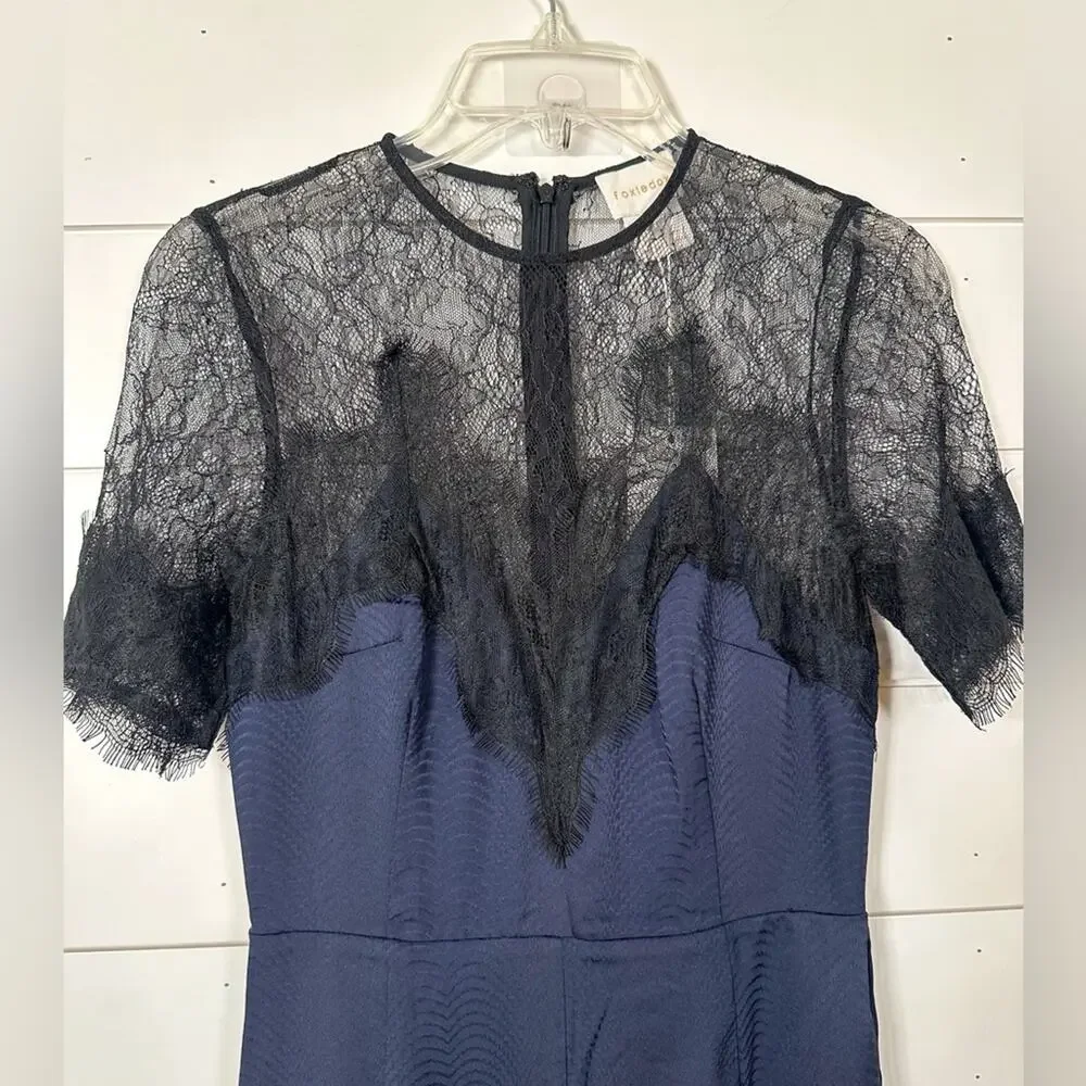 NEW Foxiedox Nixie Lace Wide Leg Illusion Neck Jumpsuit, NWT, Size XS, MSRP $189